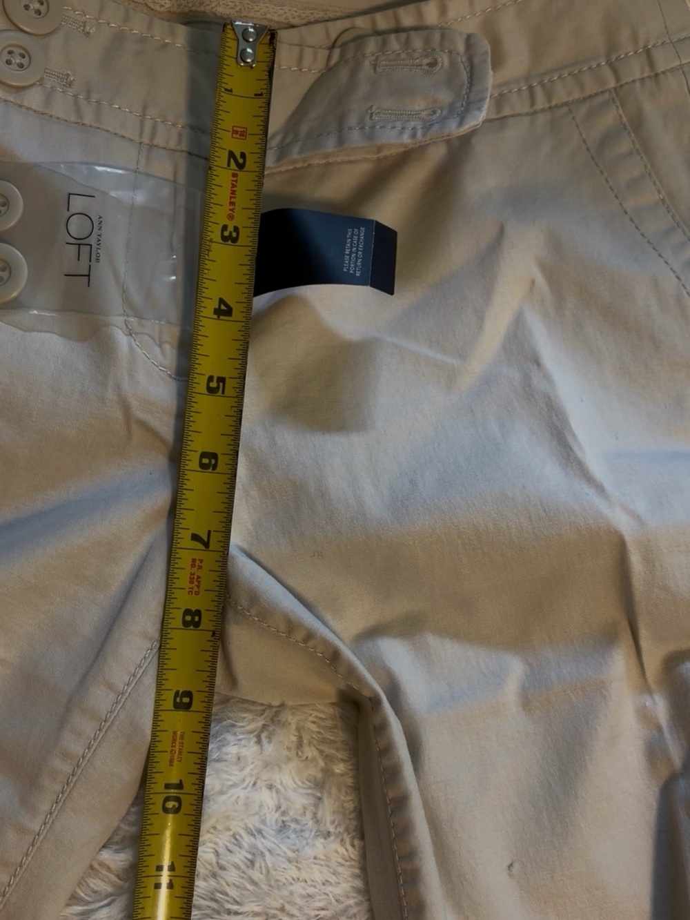 LOFT Cream Boot Cut Pants
